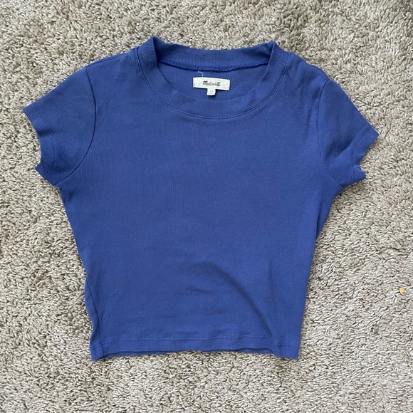 Supima® Rib Crop Tee - Picture 2 of 5